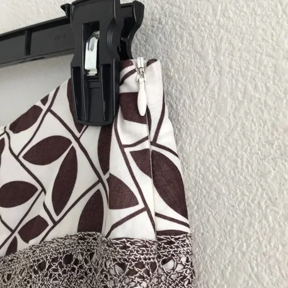 Trina Turk Tiered A-Line Skirt Brown/White Size 0 - Picture 4 of 8